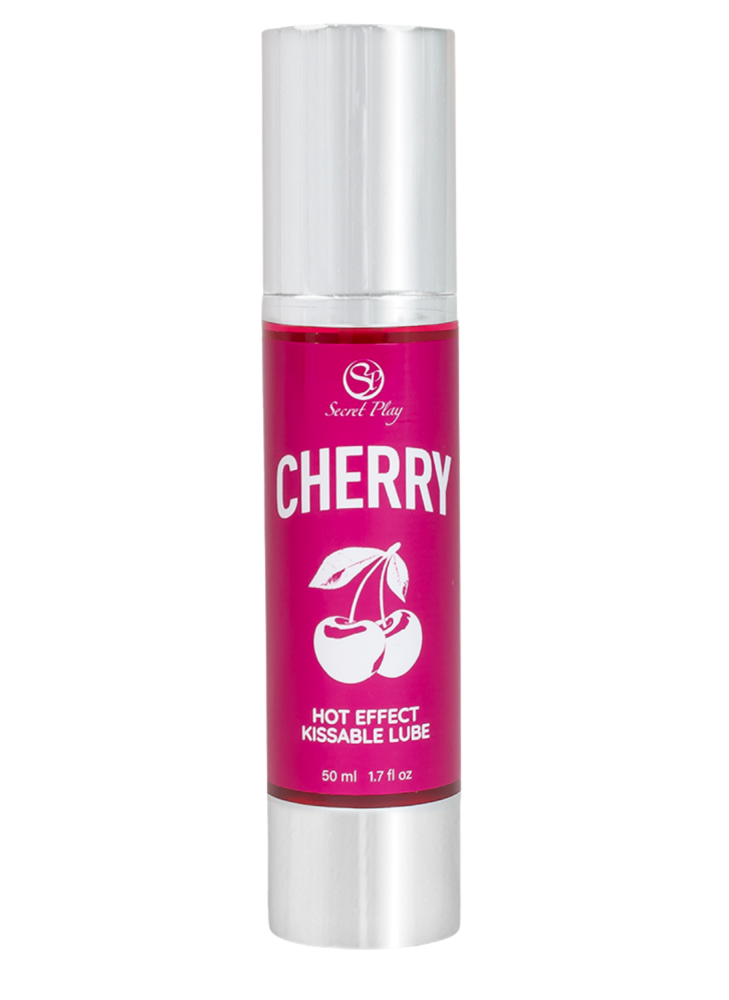 2 en 1 Lubrifiant et huile de massage cerise chauffant